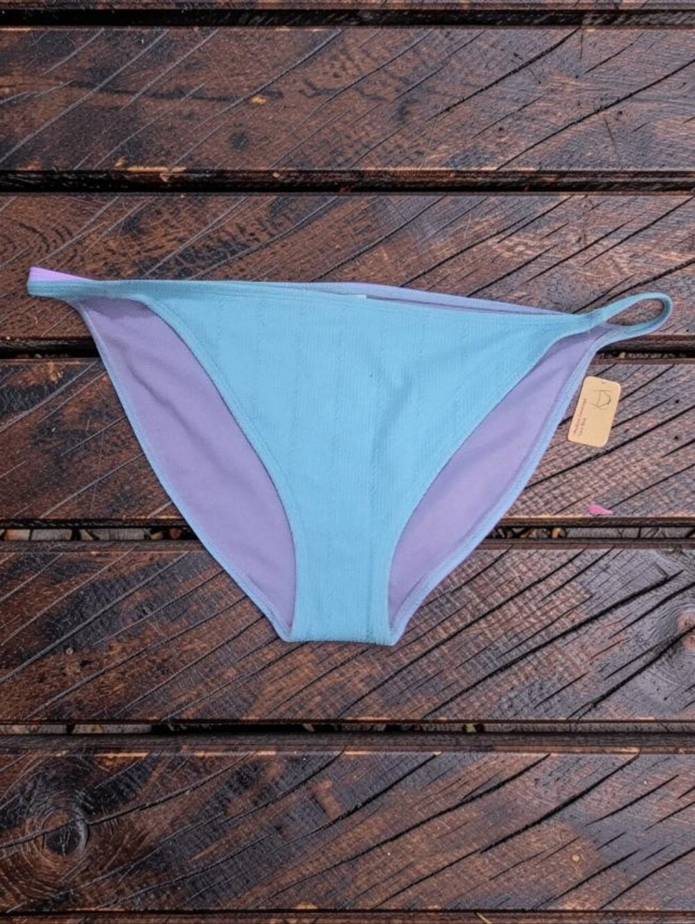 Ninety Nine Juniors Two-Tone Blue & Lavender Bikini Bottom Vacation Pool - Picture 1 of 7